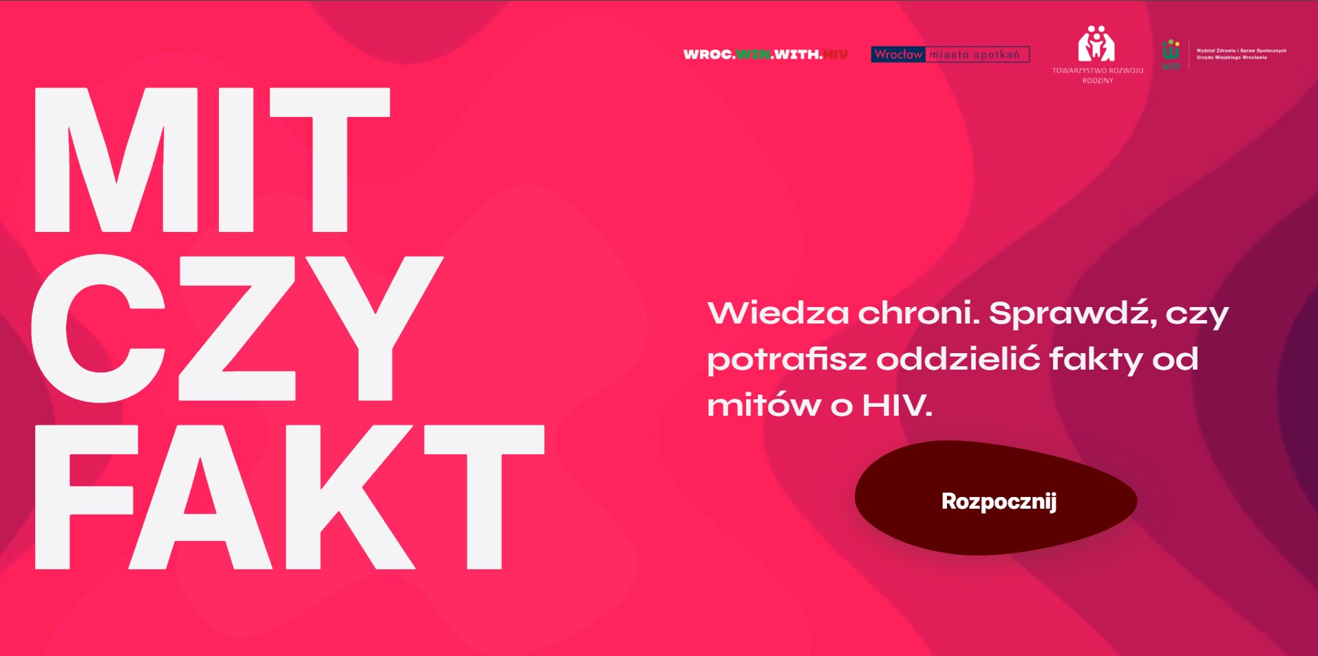 Wroc Win with HIV — ekran główny quizu