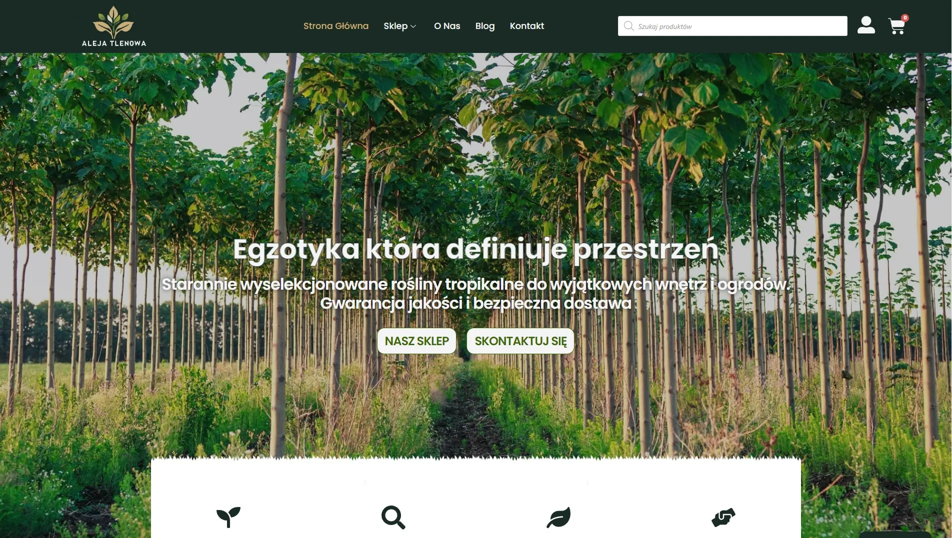 Aleja Tlenowa — strona główna sklepu
